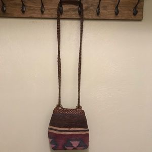 Vintage kilim and leather bag